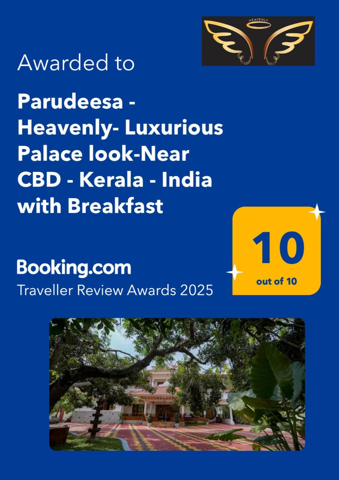 Parudeesa - Heavenly- Luxurious Palace Look-Near Cbd - Kerala - India With Breakfast Kāladi Екстериор снимка